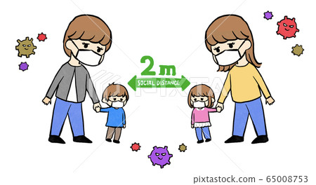 父母與子女之間的社交距離和病毒 65008753