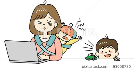 A mother desperate for telework without being able to leave her child 65008780