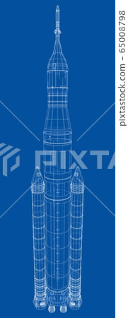 Space rocket concept outline. Vector - Stock Illustration [65008798 ...