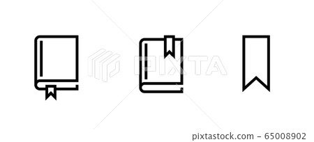 Set books different size icons. Editable Line Vector. Set books different size icons. Editable Line Vector. 65008902