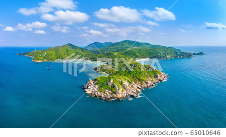 Aerial view of Beautiful Koh Tao island in Surat Thani, Thailand. Aerial view of Beautiful Koh Tao island in Surat Thani, Thailand. 65010646