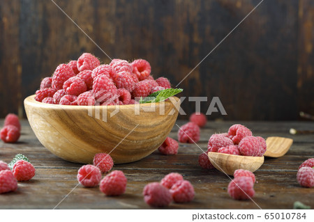 raspberry crop on the table raspberry crop on the table 65010784