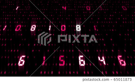 Digital data number character space space 3d illustration background background 65011873