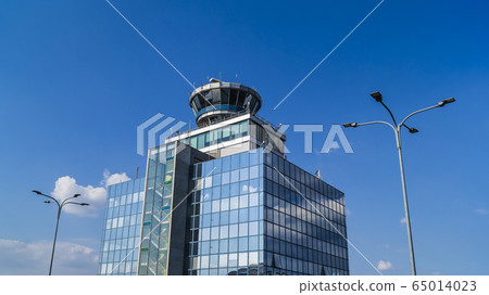 Air traffic control tower in Prague airport 65014023