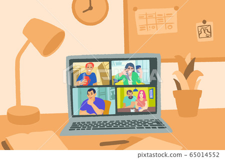 Video chat online. Internet communication during quarantine. Video chat online. Internet communication during quarantine. 65014552