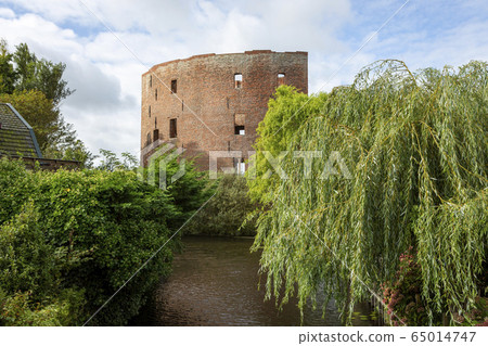 The exterior of the ruin castle Teylingen in the Netherlands. 65014747