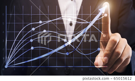 Cropped of businessman touching interactive marketing scheme Cropped of businessman touching interactive marketing scheme 65015612