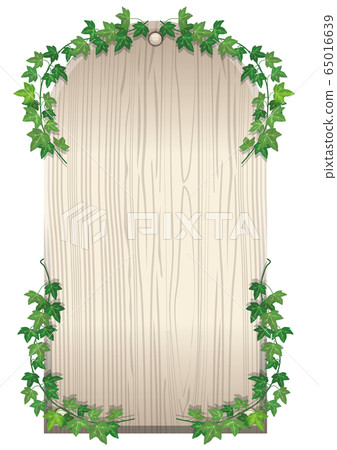 Illustration board of wood board with vines and... - Stock Illustration  [65016639] - PIXTA