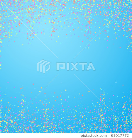 Festive confetti. Celebration stars. Colorful star 65017772