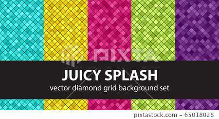 Diamond pattern set "Juicy Splash". Vector 65018028