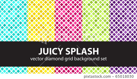 Diamond pattern set "Juicy Splash". Vector 65018030