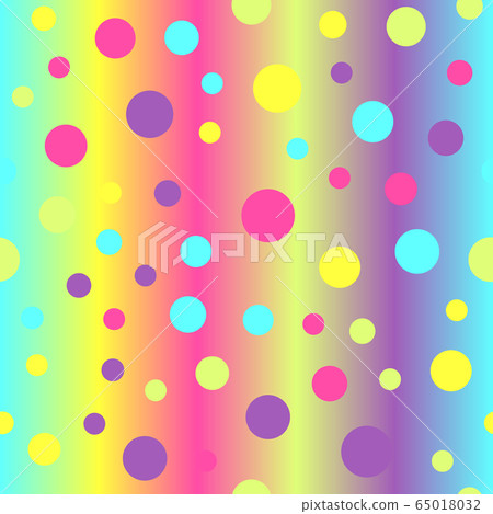 Bright glowing circle pattern. Seamless vector 65018032