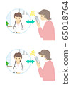  Smartphone medical treatment Female doctor and patient 65018764