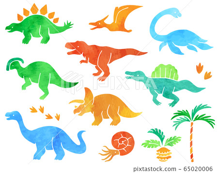 恐龍圖圖標集（水彩風格） 65020006