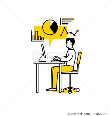 A man working from home 65022648