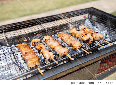 Yakitori on the barbecue Yakitori on the barbecue 65023558