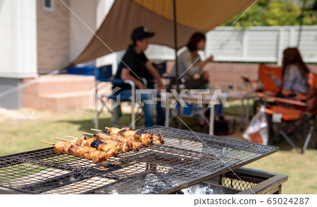 Bbq in the home garden Bbq in the home garden 65024287