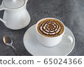 hot coffee and space for text 65024366