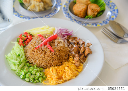 Rice Mixed with Shrimp paste. Rice Mixed with Shrimp paste. 65024551