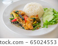 Stir-Fried Spicy Fish Thai spicy herb food.. 65024553
