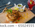 Pork hock in German with sauces delicious food 65024555