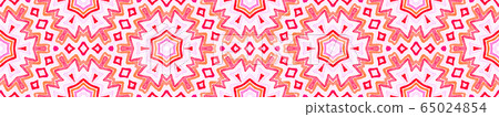 Pink red Seamless Border Scroll. Geometric Waterco Pink red Seamless Border Scroll. Geometric Waterco 65024854