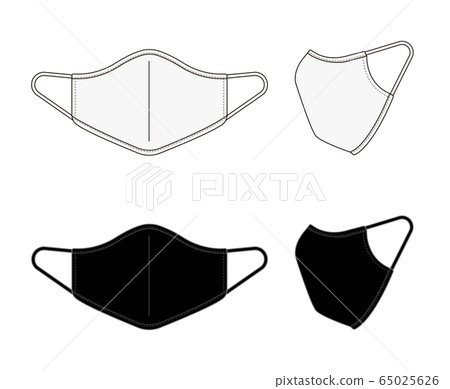 Download Mask Vector Template Illustration Set New Stock Illustration 65025626 Pixta PSD Mockup Templates