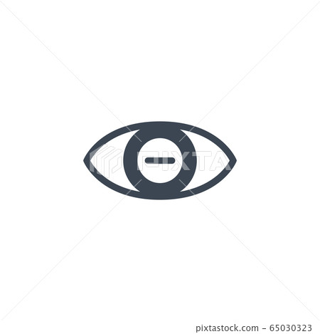 Myopia related vector glyph icon. - Stock Illustration [65030323] - PIXTA