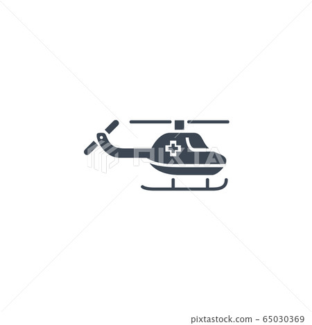 Emergency Helicopter related vector glyph icon. 65030369