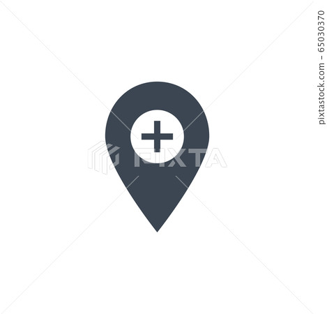 Hospital Location related vector glyph icon. 65030370