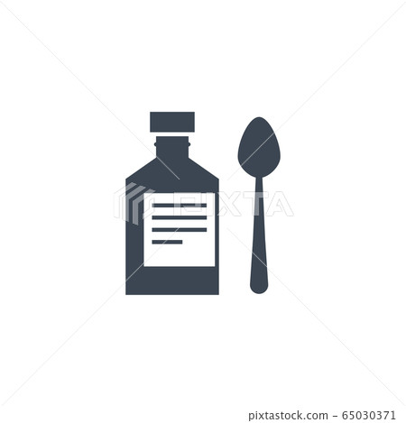 Pouring Syrup related vector glyph icon. 65030371