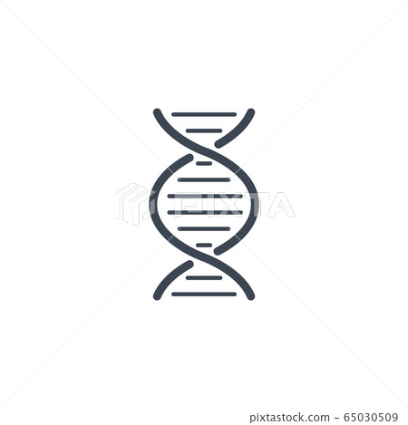 DNA related vector glyph icon. 65030509