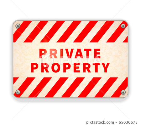 Bright glossy red and white metal plate, private Bright glossy red and white metal plate, private 65030675