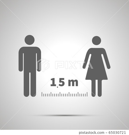 Please keep 1.5 meters apart, social distancing 65030721