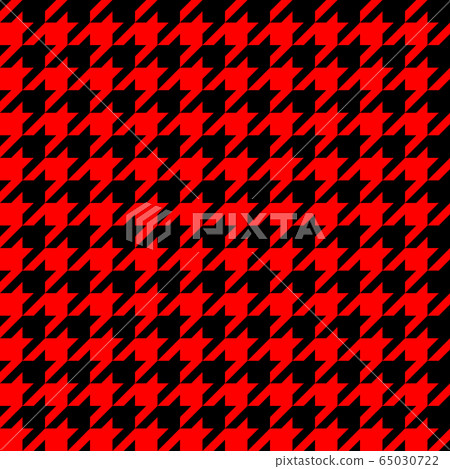 Retro red and black houndstooth pattern 65030722