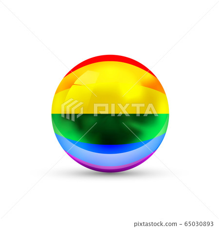 LGBT rainbow pride flag projected as a glossy LGBT rainbow pride flag projected as a glossy 65030893