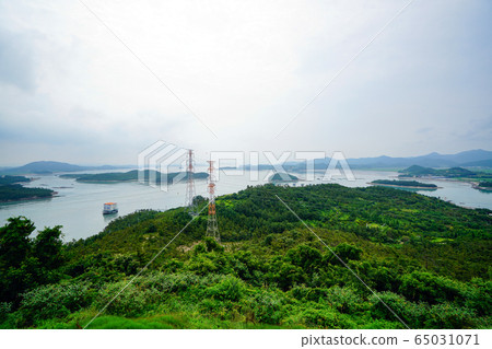 Dadohae scenery from Jindo tower, Jindo-gun, Jeollanam-do 65031071