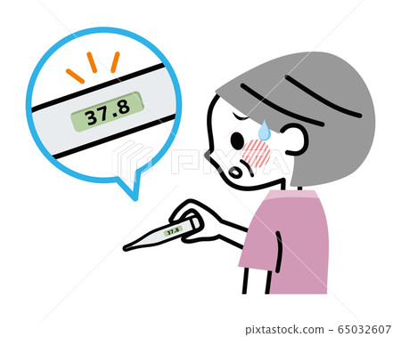 Slight fever senior woman 65032607