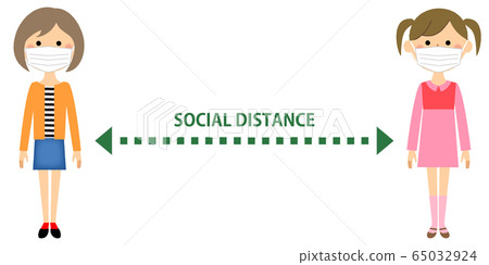 Social distance - Stock Illustration [65032924] - PIXTA