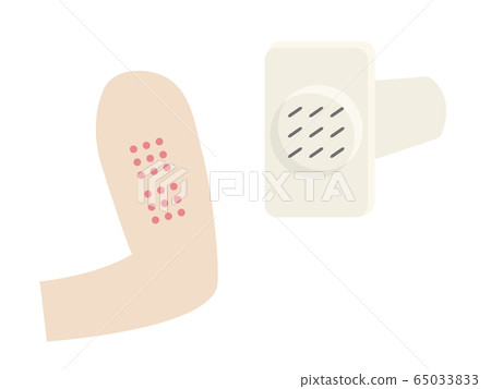 BCG vaccine stamp injection injection mark Stock Illustration