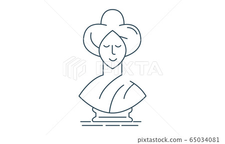 Sculpture icon flat style graphical symbol. Sculpture icon flat style graphical symbol. 65034081