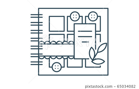 Scrapbooking vector icon flat style graphical symbol. Scrapbooking vector icon flat style graphical symbol. 65034082