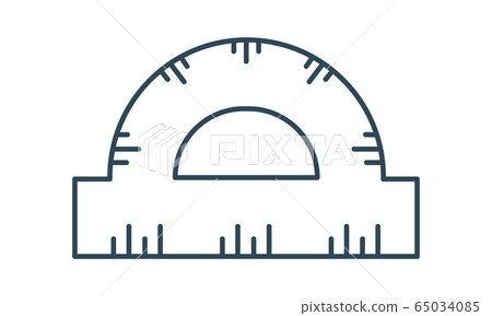 Protractor of school icon vector image Protractor of school icon vector image 65034085