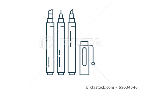 Markers icon flat style vector illustration. Markers icon flat style vector illustration. 65034546