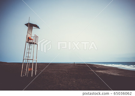 Lifeguard tower chair in Fogo Island, Cape Verde 65036062