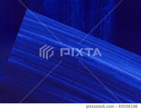 Blue and dark blue hand drawn paint background 65036186