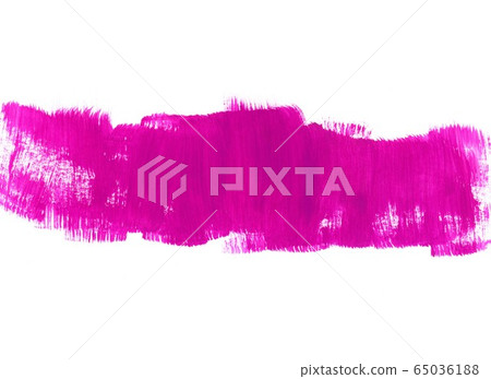 Pink hand drawn paint texture on white background 65036188