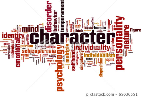 Character word cloud concept Character word cloud concept 65036551