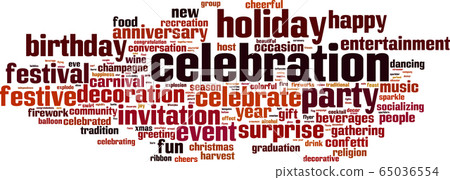 Celebration word cloud - Stock Illustration [65036554] - PIXTA
