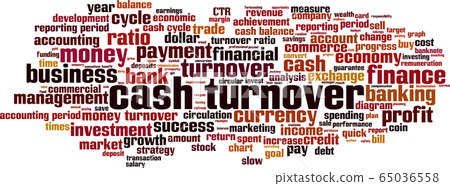 Cash turnover word cloud 65036558